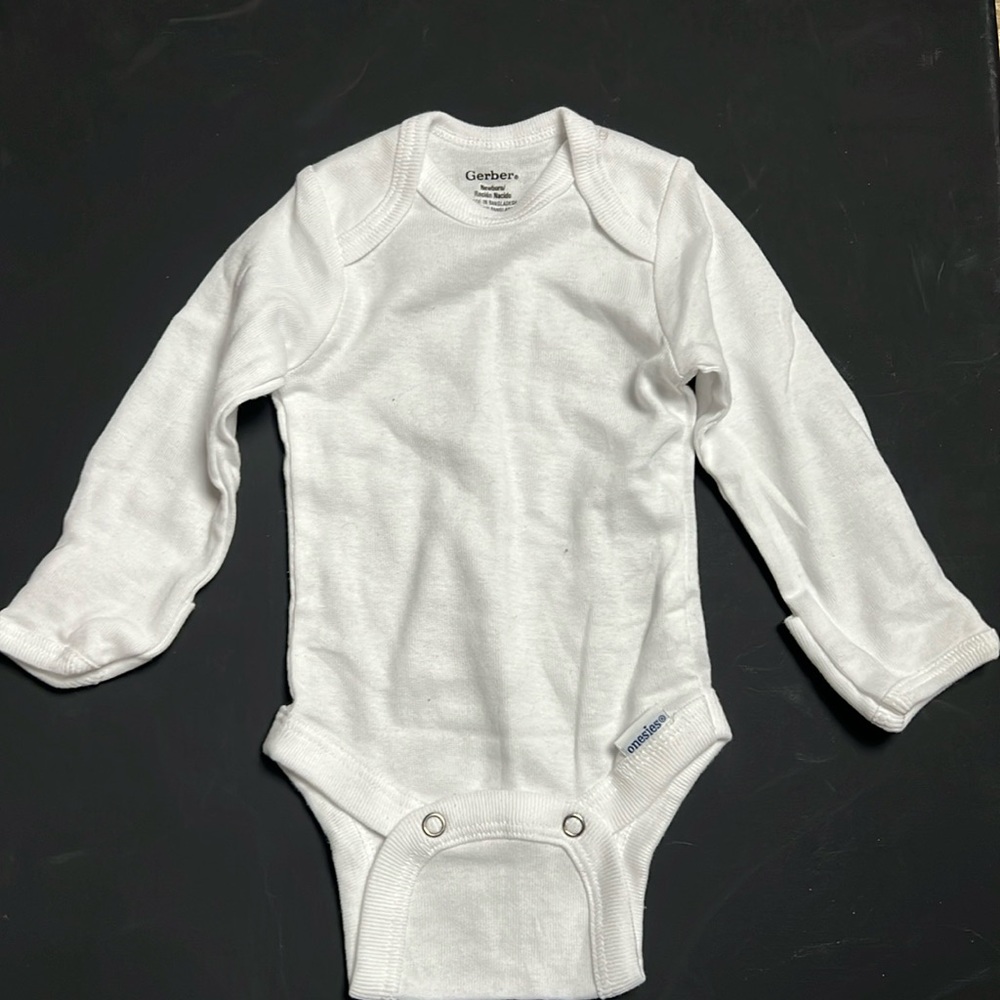White Gerbert undershirt, long sleeves